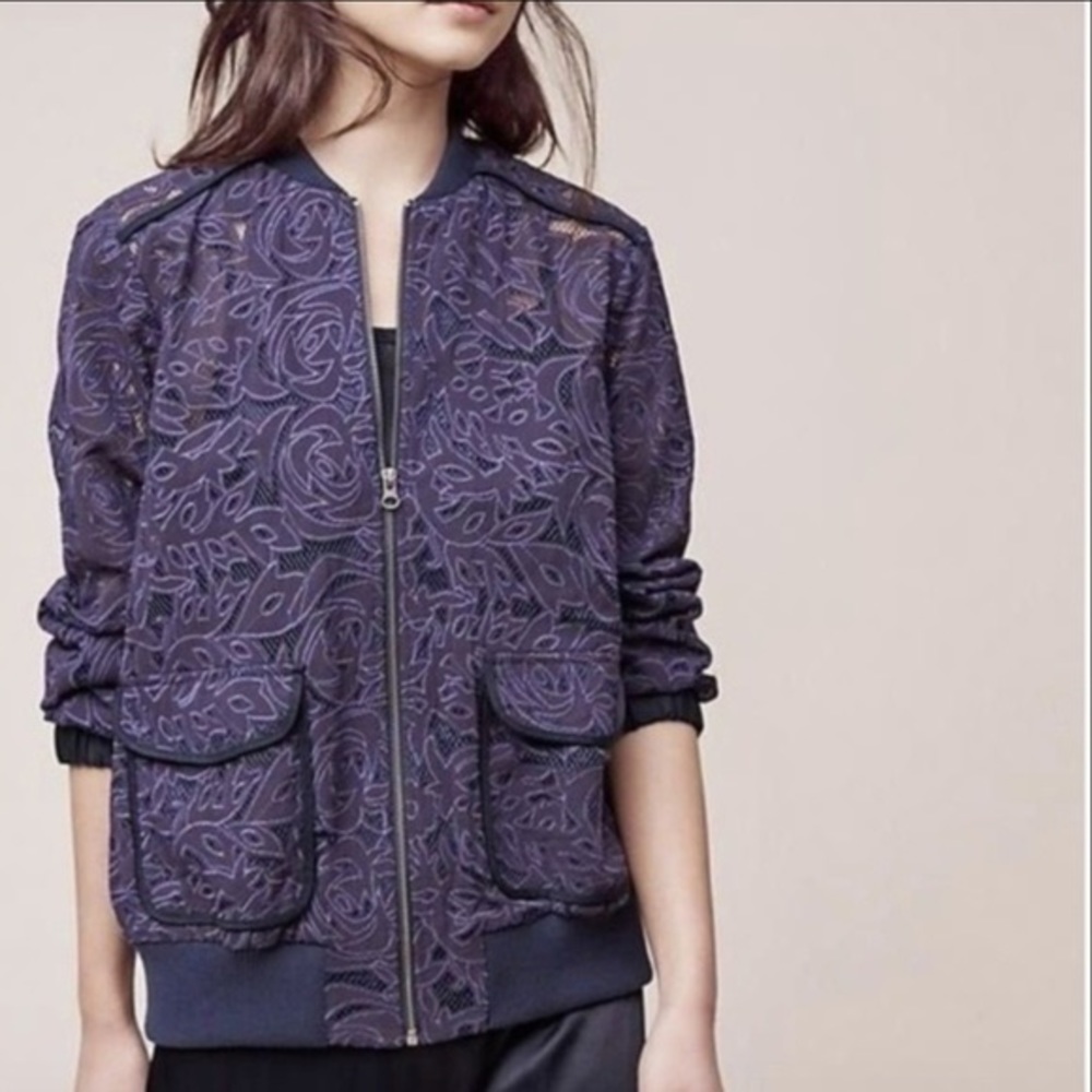 Anthropologie Miranda Lace Bomber